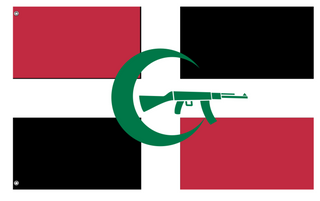 A mockup of the custom flag 'West tunisia flag' on a white background