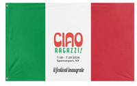 A mockup of the custom flag 'CR 2026 flag' on a white background