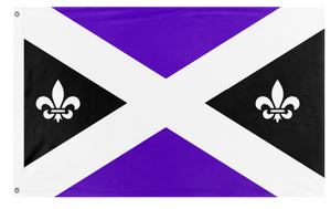 A mockup of the custom flag 'Novian flag' on a white background