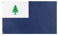 A mockup of the custom flag 'Commonwealth of Lemoyne flag' on a white background