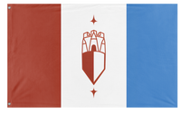 A mockup of the custom flag 'Grand Duchy Of Pales flag' on a white background