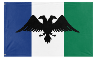 A mockup of the custom flag 'Eu flag' on a white background