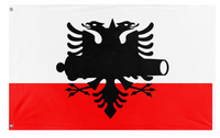 A mockup of the custom flag 'Test flag' on a white background