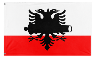 A mockup of the custom flag 'Test flag' on a white background