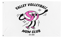 A mockup of the custom flag 'Mom flag' on a white background