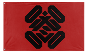 A mockup of the custom flag 'ARMIS flag' on a white background