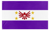 A mockup of the custom flag 'PAETHEO KINGDOM flag' on a white background