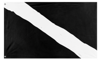 A mockup of the custom flag 'diag flag' on a white background