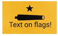 A mockup of the custom flag 'Canon flag' on a white background