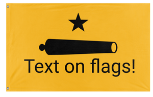 A mockup of the custom flag 'Canon flag' on a white background