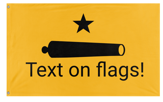A mockup of the custom flag 'Canon flag' on a white background