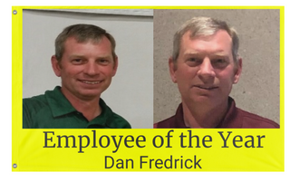 A mockup of the custom flag 'Employee of the Year flag' on a white background