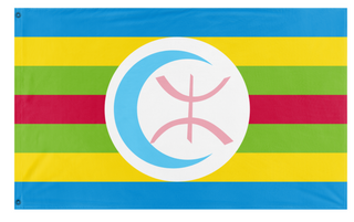 A mockup of the custom flag 'MENA Trans Pride flag' on a white background