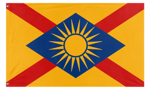 A mockup of the custom flag 'LatinAmerica flag' on a white background
