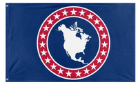 A mockup of the custom flag 'NA flag' on a white background