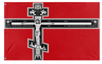 A mockup of the custom flag 'Orthodox flag' on a white background