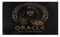 A mockup of the custom flag 'Oracle flag' on a white background