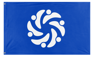 A mockup of the custom flag 'Global Progressive Movement USA flag' on a white background