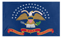 A mockup of the custom flag '20th Maine Volunteer Infantry flag' on a white background