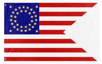 A mockup of the custom flag '35-Star Civil War Flag' on a white background