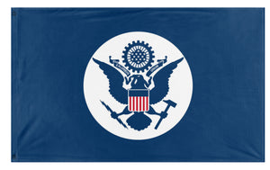 A mockup of the custom flag 'AMERICAN FASCISTS flag' on a white background