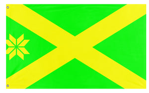A mockup of the custom flag 'Aa en Hunze flag' on a white background