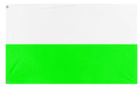 A mockup of the custom flag 'Aalten flag' on a white background
