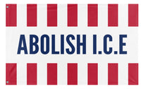 A mockup of the custom flag 'Abolish I.C.E flag' on a white background