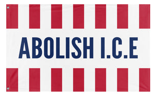 A mockup of the custom flag 'Abolish I.C.E flag' on a white background
