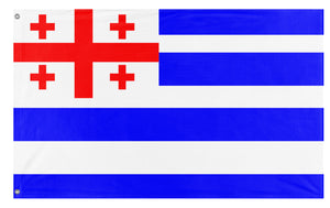 A mockup of the custom flag 'Adjara flag' on a white background