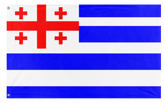 A mockup of the custom flag 'Adjara flag' on a white background