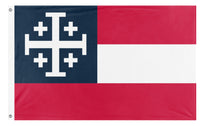 A mockup of the custom flag 'American Crusade flag' on a white background