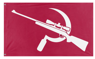 A mockup of the custom flag 'American Revolutionary Insurgent Army flag' on a white background