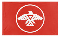 A mockup of the custom flag 'Anishinaabe First Nations Flag' on a white background
