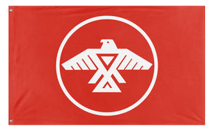 A mockup of the custom flag 'Anishinaabe First Nations Flag' on a white background