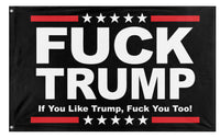 A mockup of the custom flag 'Anti-Trump flag' on a white background