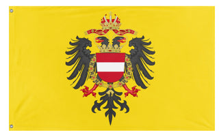A mockup of the custom flag 'Archduchy Of Austria  flag' on a white background