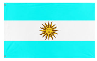 A mockup of the custom flag 'Argentina flag' on a white background