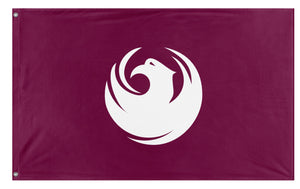 A mockup of the custom flag 'Arizona Phoenix Flag' on a white background