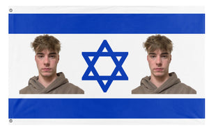 A mockup of the custom flag 'Arpenis flag' on a white background