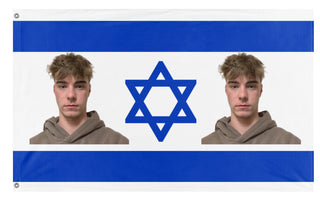 A mockup of the custom flag 'Arpenis flag' on a white background