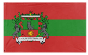A mockup of the custom flag 'Aukeland flag' on a white background
