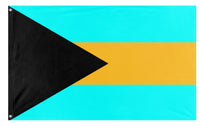 A mockup of the custom flag 'Bahamas flag' on a white background