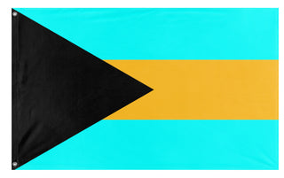 A mockup of the custom flag 'Bahamas flag' on a white background