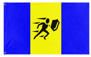 A mockup of the custom flag 'Barbados flag' on a white background