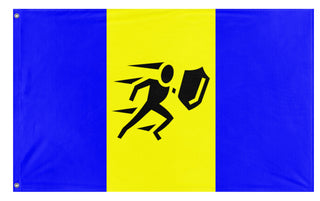 A mockup of the custom flag 'Barbados flag' on a white background