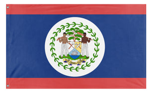 A mockup of the custom flag 'Belice flag' on a white background