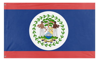 A mockup of the custom flag 'Belice flag' on a white background