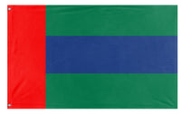 A mockup of the custom flag 'Bosnian empire flag' on a white background