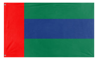 A mockup of the custom flag 'Bosnian empire flag' on a white background